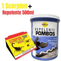 Kit Colly Scorpion Trap Repelente Adesivo para Pombos 500ml Controle de Insetos