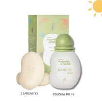 Kit Colonia e Sabonete Barra c/ 2 Mamãe e Bebê Natura