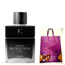 Kit Colônia Strong Intention 100ml + Sacola Presenteável - Eudora