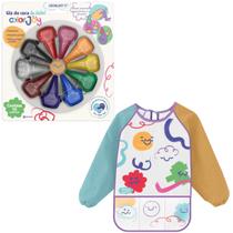 Kit color joy avental e giz de cera (nee, tea, tdah) leo&leo