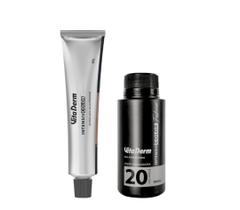 Kit Coloração 5.3 Castanho Claro Dourado + Ox 20vol 90ml Vita Derm