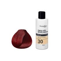 Kit Coloração Acquaflora Permanente 6.66+Água Ox 30Vol