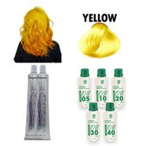 Kit Coloração Cabelos Amarelo Yellow 60g + Ox Juca - Mairibel