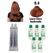 Kit Coloração Cabelos Louro Cobre + Ox Juca