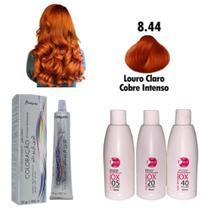 Kit Coloração Cabelos Louro Cobre + Ox Juzy