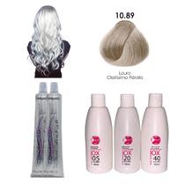Kit Coloração Cabelos Louro Pérola 60g + Ox Juzy