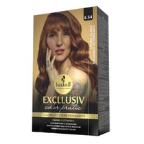 Kit Coloração Excllusiv Color Pratic 8.34 Louro Claro Dourado Acobreado - Haskell