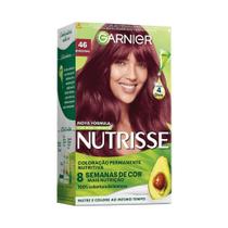 Kit Coloração Garnier Nutrisse Borgonha 46 Castanho Vermelho