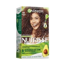 Kit Coloração Garnier Nutrisse Marrom Açaí 52 Castanho Claro Irisado Acaju