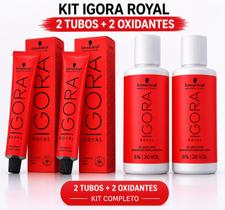 Kit Coloração Profissional Schwarzkopf Igora Royal 3-0 + 2 Ox 60ml 100% Cobertura Brancos Kit Coloração Profissional Schwarzkopf Igora Royal 3-0 + 2 Ox 60ml 100% Cobertura Brancos