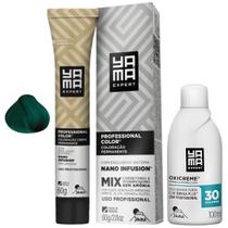 Kit Coloração Yama Nano Infusion Profissional 088 Mix Verde E Ox Cremosa 30vol 100ml