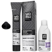 Kit Coloração Yama Nano Infusion Profissional 1.0 Preto + Ox Cremosa 20vol 100ml Kit Coloração Yama Nano Infusion Profissional 1.0 Preto + Ox Cremosa 20vol 100ml