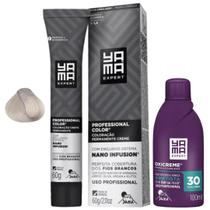 Kit Coloração Yama Nano Infusion Profissional 12.11 Louro Extra Claro + Ox Cremosa 30vol 100ml