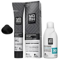 Kit Coloração Yama Nano Infusion Profissional 3.0 Castanho Escuro E Ox Cremosa 30vol 100ml