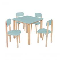 Kit Colore Mesa Com 4 Cadeiras Infantil Menta Kit Colore Mesa Com 4 Cadeiras Infantil Menta
