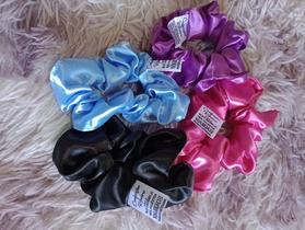 Kit colorido de 4 xuxinhas de cetim