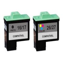 Kit Colorido de Cartucho de Tinta Compatível com Lexmark N16 N17 N26 N27 para Z645 Z647 X1270 X1185 Z513 X1195