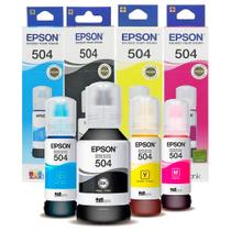 Kit Colorido De Tintas Para Impressora 504 4 Cores L4150 L4160 L6161 L6171 L6191