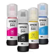 Kit Colorido De Tintas Para Impressora 544 4 Cores L1110 L3110 L3150 L3160 L5190 L3250