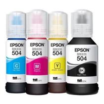 Kit Colorido De Tintas Para Impressora T504 Com 4 Cores