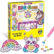 Kit Colorir Aplique Strass Diamante Infantil Adesivo Big Gem