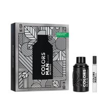 Kit colors man black intenso benetton masculino edp 100ml + mini 10ml Kit colors man black intenso benetton masculino edp 100ml + mini 10ml