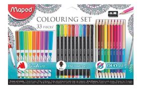 KIT COLOURING SET COLOR PEPS 33 PEÇAS MAPED Colorido KIT COLOURING SET COLOR PEPS 33 PEÇAS MAPED Colorido