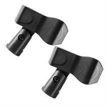 Kit Com 02 Cachimbos Suportes Clip Universal Para Microfone De Todos Os Modelos