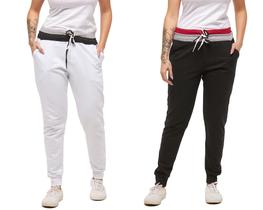 Kit com 02 Calças de Moletom Feminina Skinny Confort - M13