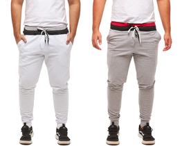 Kit com 02 Calças de Moletom Masculina Skinny Confort - M13