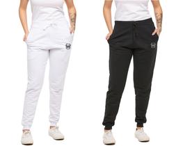 KIT COM 02 CALÇAS DE MOLETOM PLUS SIZE FEMININA SLIM SPORT WOOKS - M10p