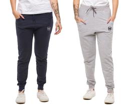 Kit com 02 calças de moletom wooks feminina slim skinny sport luxo