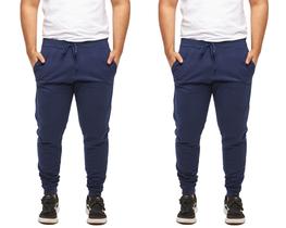 Kit com 02 Calças Moletom Masculina Jogger Slim Fit Básica Lisa
