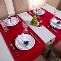 Kit Com 02 Caminhos Trilho de Mesa Tecido Oxford Cores Lisas Kit Com 02 Caminhos Trilho de Mesa Tecido Oxford Cores Lisas