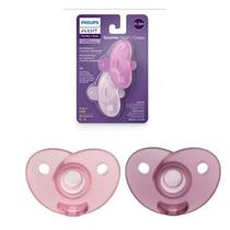 Kit Com 02 Chupetas Modelo Soothie 0-3M Rosa - Philips Avent