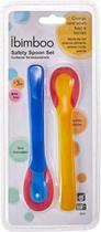 Kit Com 02 Colheres Infantil Termosensível Azul e Amarelo - Ibimboo Kit Com 02 Colheres Infantil Termosensível Azul e Amarelo - Ibimboo