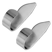 Kit Com 02 Dedeiras Palhetas Em Metal Polegar Para Violão Aço Folk Viola Caipira Kit Com 02 Dedeiras Palhetas Em Metal Polegar Para Violão Aço Folk Viola Caipira