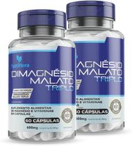 Kit Com 02 - Dimagnésio Malato Triplo (Malato, Bisglicinato e Cloreto de Magnésio) 60 Caps 600mg TuttiFlora