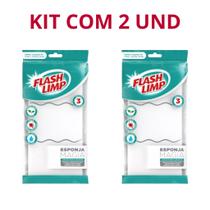 Kit com 02 Esponja Mágica Ecológica FlashLimp Kit com 02 Esponja Mágica Ecológica FlashLimp