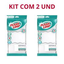 Kit com 02 Esponja Mágica Ecológica FlashLimp - Flash Limp