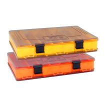 Kit com 02 Estojos para Iscas EP Fishing Duplo Laranja e Amarelo (16 divisórias) Kit com 02 Estojos para Iscas EP Fishing Duplo Laranja e Amarelo (16 divisórias)