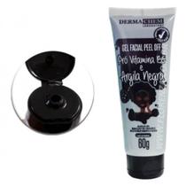 KIT com 02 Gel Facial Peel Off Argila Negra - Dermachen