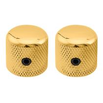 Kit Com 02 Knobs Metal Para Guitarra e Contra Baixo Com Parafuso Dourado Kit Com 02 Knobs Metal Para Guitarra e Contra Baixo Com Parafuso Dourado