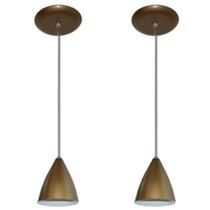 Kit Com 02 Lustres Pendentes De Aluminio - 17cm x 13cm - Ouro Velho Kit Com 02 Lustres Pendentes De Aluminio - 17cm x 13cm - Ouro Velho
