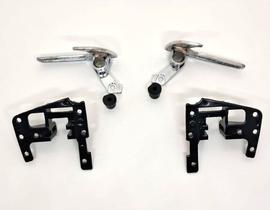 KIT com 02 Maçanetas internas Gatilho + 02 Cavaletes Gol G02 e G03 2/4 Portas + Buchinha para Instalação