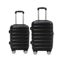 Kit com 02 Malas de Viagem Preta Com Rodinhas Alça Retrátil Kit com 02 Malas de Viagem Preta Com Rodinhas Alça Retrátil