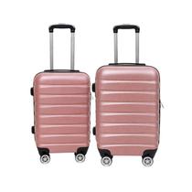 Kit com 02 Malas de Viagem Rosa Com Rodinhas Alça Retrátil Kit com 02 Malas de Viagem Rosa Com Rodinhas Alça Retrátil
