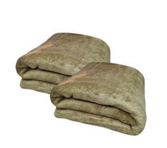 Kit com 02 Mantas Microfibra Lisa Casal 1,80x2,0mt