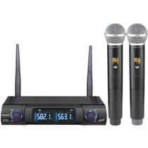 Kit Com 02 Microfones De Mão Sem Fio Karsect Wireless UHF