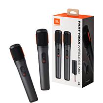 Kit Com 02 Microfones Sem Fio JBL Black Wireless